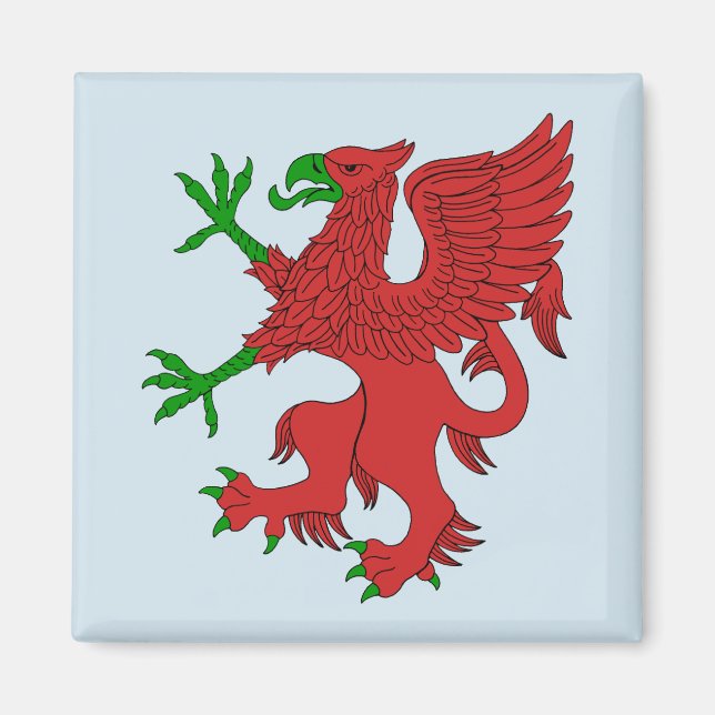Griffin in Red and Green Magnet (Front)