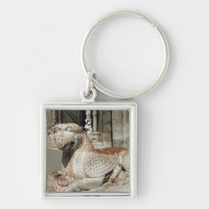 Griffin lying on a plinth, mid 13th century keychain
