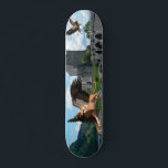 Griffin Mythological Animal  Medieval Castle Skateboard<br><div class="desc">This design may be personalized by choosing the customize option to add text or make other changes. If this product has the option to transfer the design to another item, please make sure to adjust the design to fit if needed. Contact me at colorflowcreations@gmail.com if you wish to have this...</div>