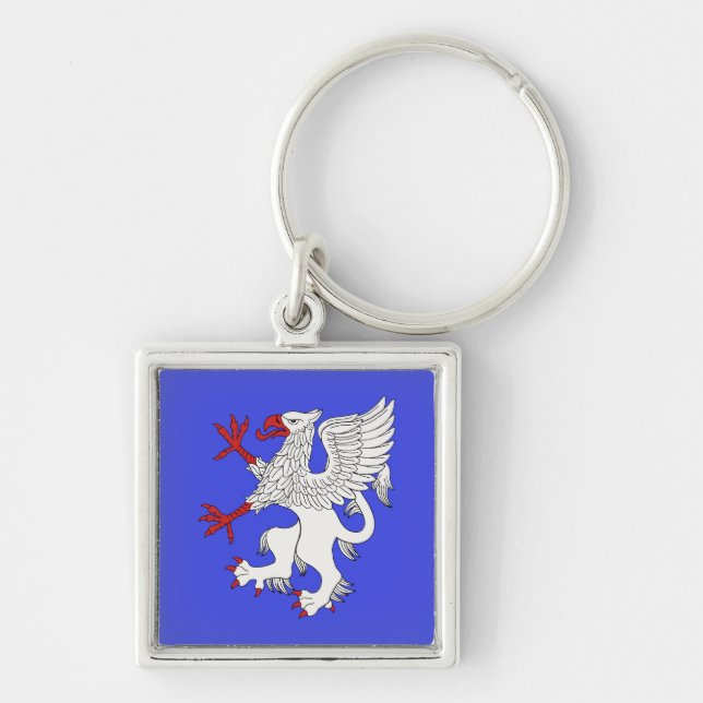 Griffin Rampant Argent Keychain (Front)