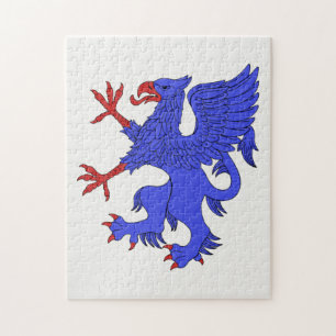 Griffin Rampant Azure Jigsaw Puzzle