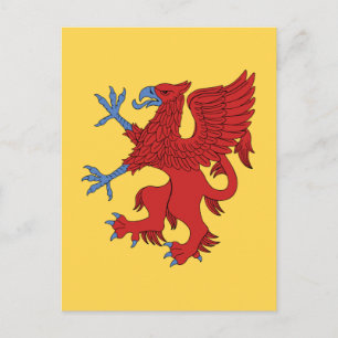 Griffin Rampant Gules Postcard