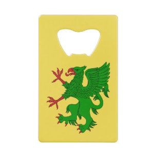 Griffin Rampant Vert Credit Card Bottle Opener