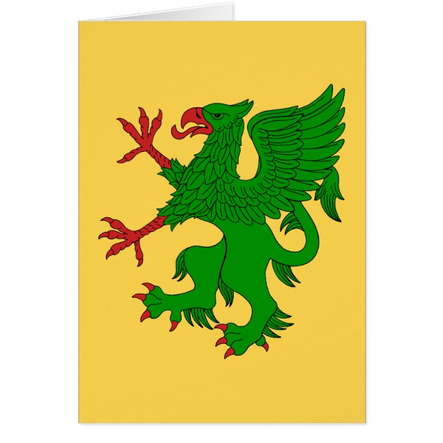 Griffin Rampant Vert Greeting Card (Front)