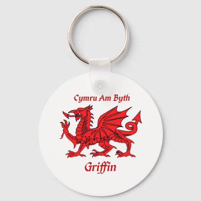 Griffin Welsh Dragon Keychain (Front)