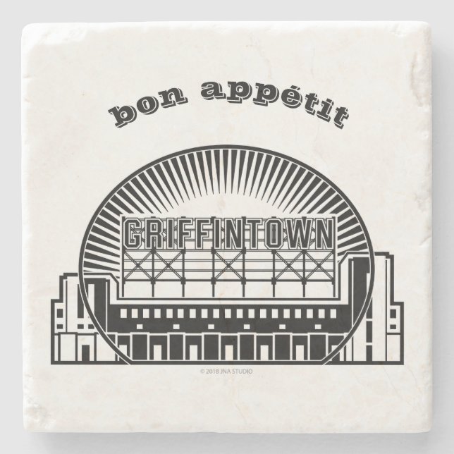 Griffintown Landmark Stone Coaster (Front)