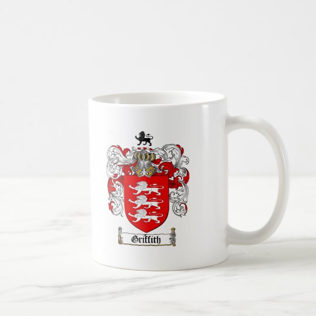 GRIFFITH FAMILY CREST -  GRIFFITH COAT OF ARMS COFFEE MUG (Right)