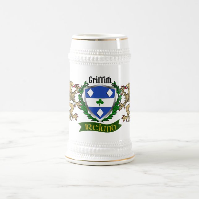 Griffith Irish Shield Beer Stein (Center)