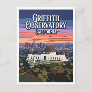 Griffith Observatory at Sunset Los Angeles Postcard