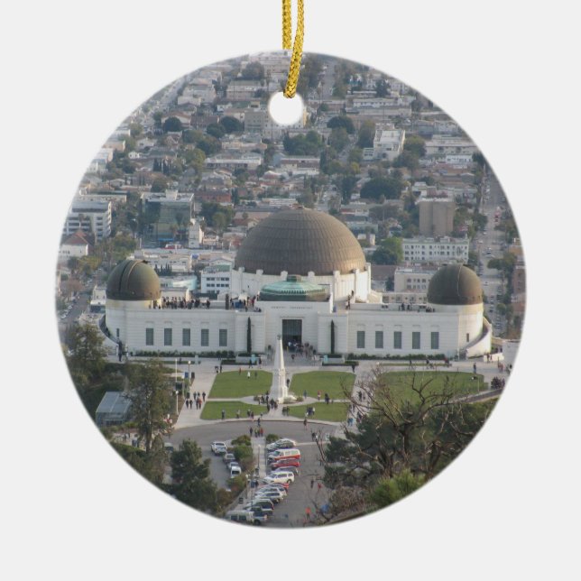Griffith Observatory Ceramic Ornament (Front)