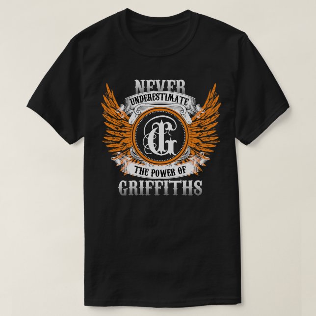 Griffiths Name Shirt Never Underestimate The Power (Design Front)