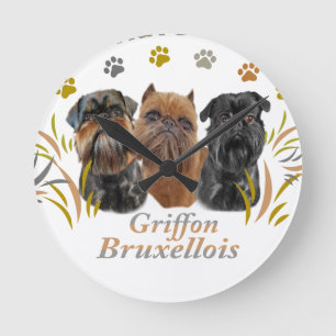 Griffon Brussels Can't Have Just One Round Clock
