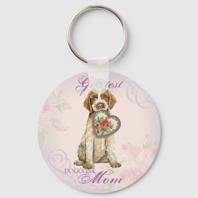 Griffon Heart Mom Keychain (Front)