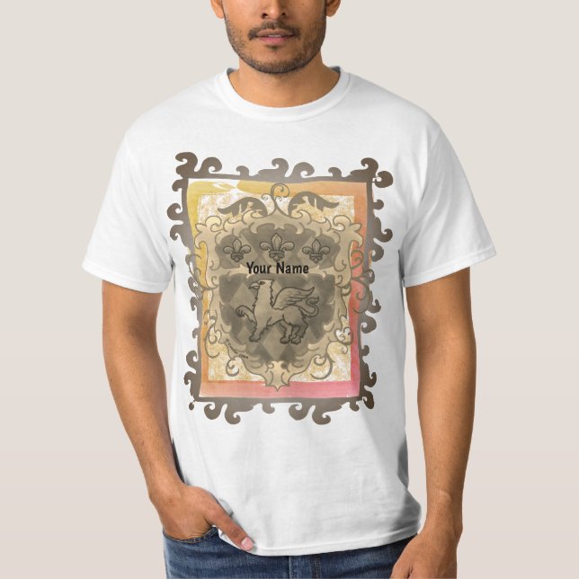 Griffon Shield surname T-Shirt (Front)
