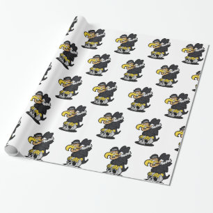 Griffon Vulture cartoon   choose background colour Wrapping Paper