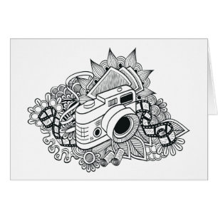 Griffonnage d'appareil-photo de hippie