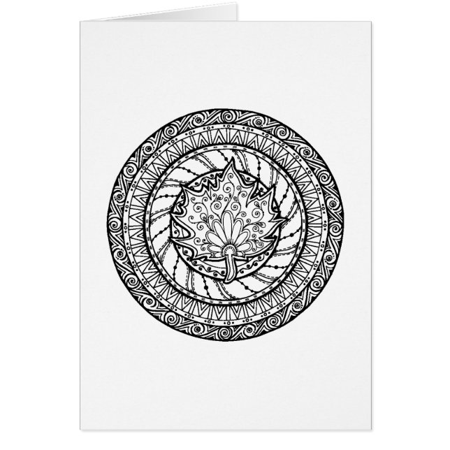 Griffonnage de feuille d'érable d'automne (Devant)