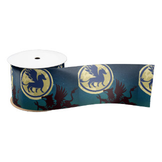 Griffons in the Night Satin Ribbon