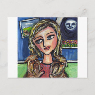 Griffs Hug favourite lady Postcard