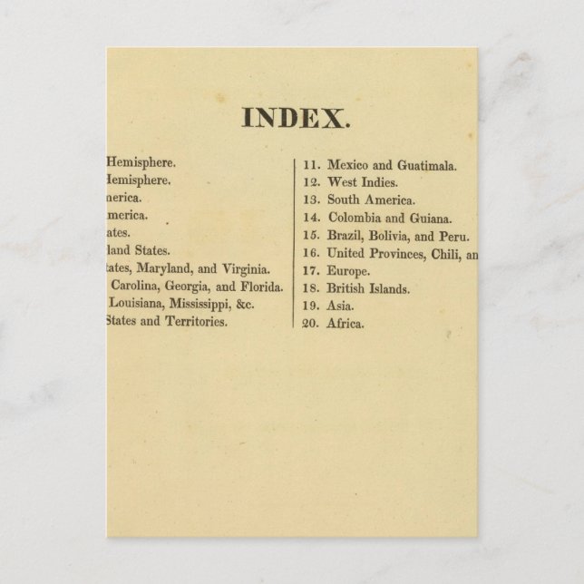 Grigg's American school atlas Postcard (Front)