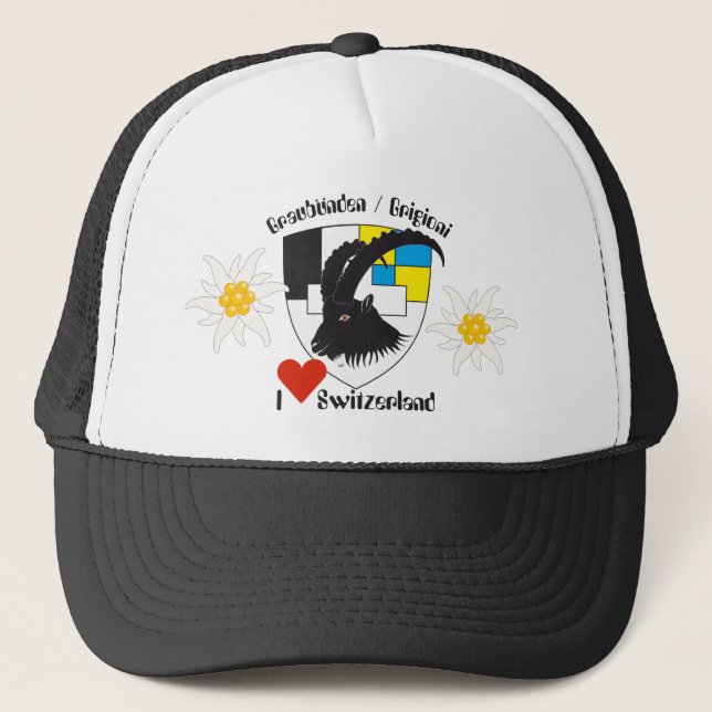 Grigioni Svizzera Mütze Trucker Hat (Front)