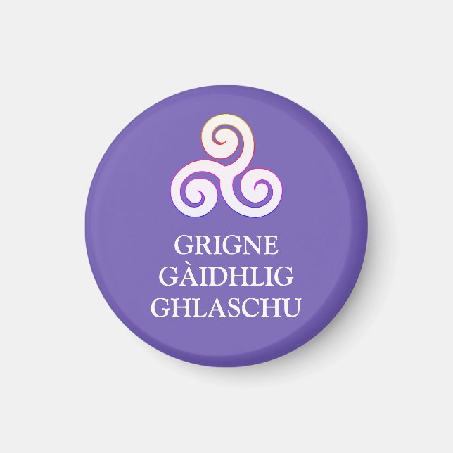 Grigne Gàidhlig Ghlaschu Button Magnet (Front)