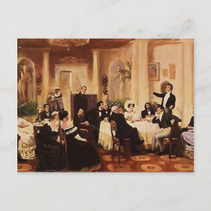 Grigoriy Myasoyedov-Salon of Zenaida Volkonskaya Postcard