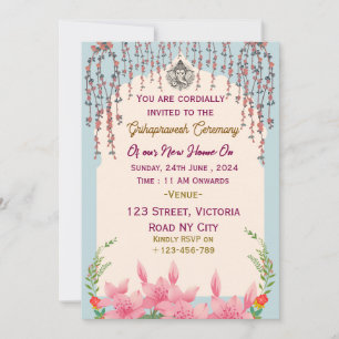 Grihapravesh Ceremony  Invitation