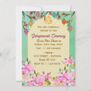 Grihapravesh Ceremony Invitations 