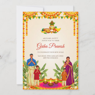 Grihapravesh invitation & Gruhapravesham invites