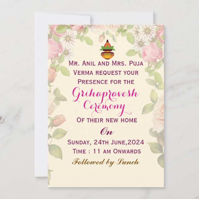 Grihapravesh Invitations  (Front)