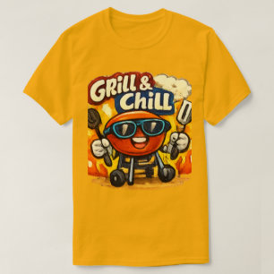 Grill and Chill & Funny BBQ T-Shirt