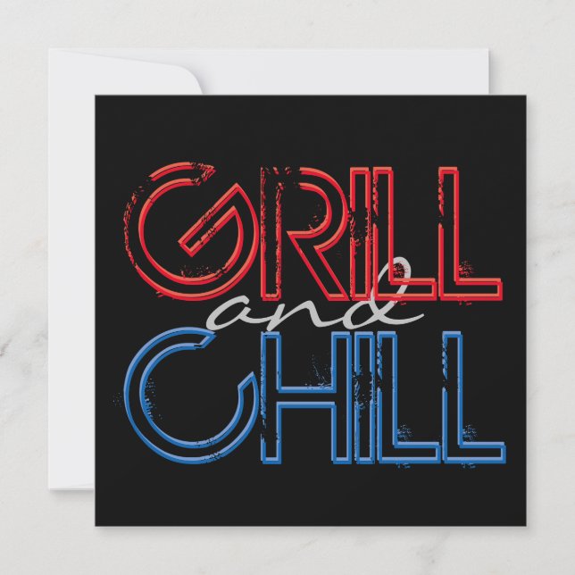Grill and Chill Invitation (Front)