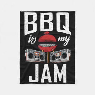 Grill Barbecue Grilling Bbq Is My Jam Fleece Blanket