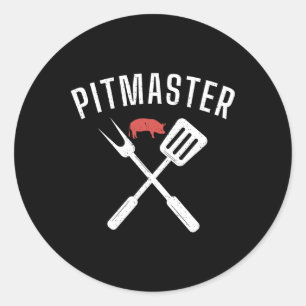 Grill Barbecue Grilling Pitmaster  Classic Round Sticker