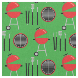 Grill BBQ Barbecue Chef Cooking Fabric