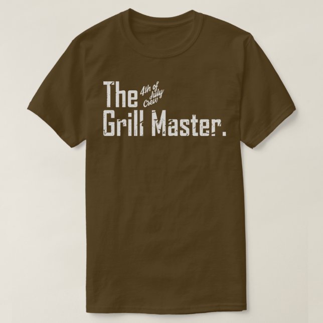 Grill BBQ Master 4th Of July Crew T-Shirt (Design Front)