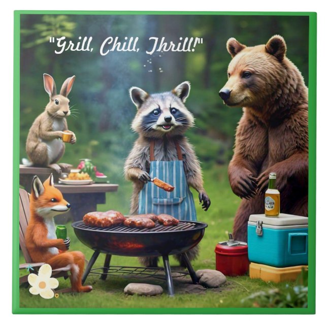 "Grill, Chill, Wild" Tile (Front)