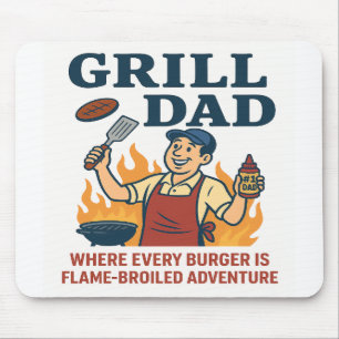 Grill Dad – Flame-Broiled Adventure Mouse Pad