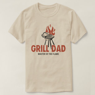 Grill Dad Master of the Flame Funny Grilling BBQ T-Shirt