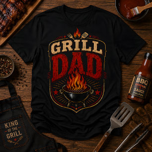 Grill Dad Vintage BBQ Retro father's day T-Shirt