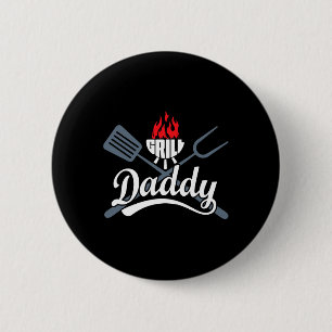 Grill Daddy Bbq Barbecue Gifts Men Dad Father's Da 2 Inch Round Button