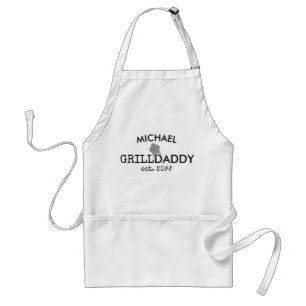 Grill Daddy Custom est. Year BBQ Standard Apron
