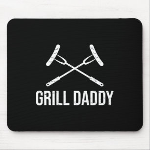 Grill Daddy Funny Fathers Day Gift-grillfather-gri Mouse Pad