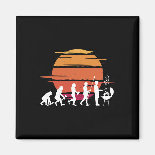 Grill Evolution Vintage Father's Day Grill Bbq Sea Magnet