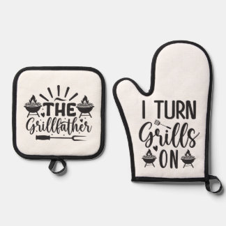 Grill Father  Oven Mitt & Pot Holder Set