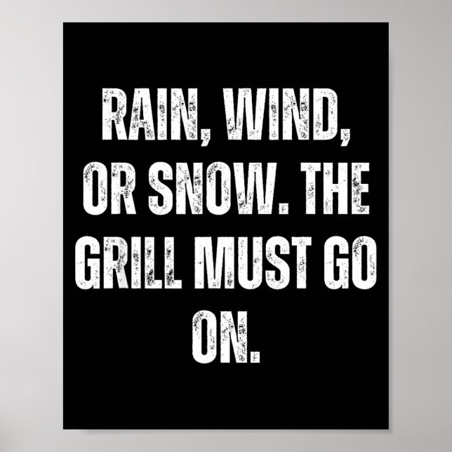 Grill funny bbq boss meat smoke  poster (Front)