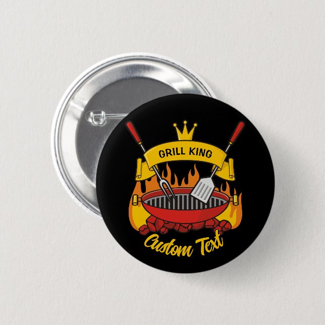 Grill King 2 Inch Round Button (Front & Back)