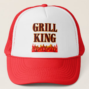 Grill King BBQ Saying Hat