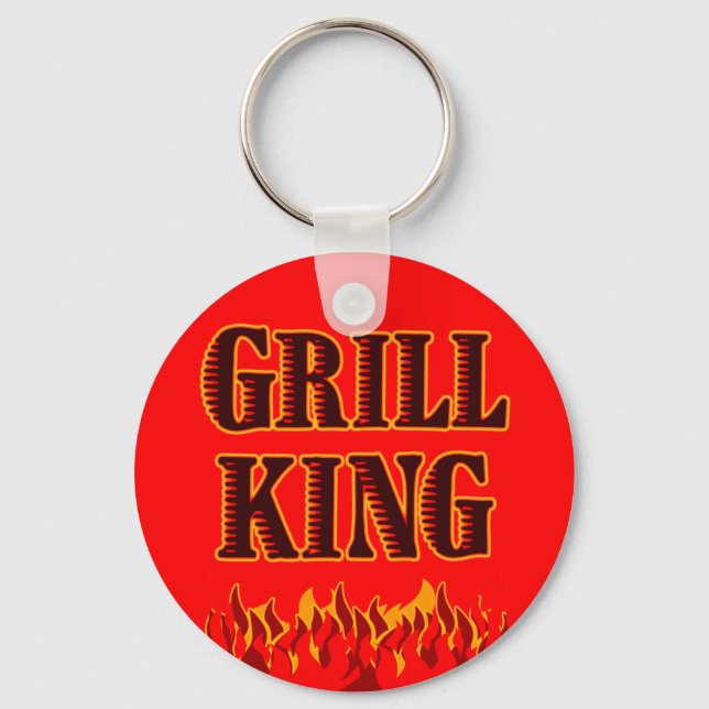 Grill King BBQ Saying Keychain (Front)